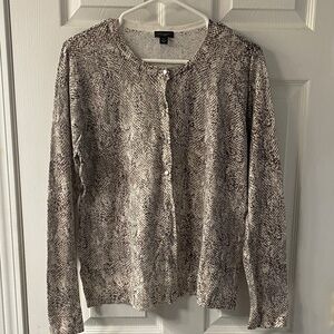 Ann Taylor Neutral Snakeskin Sweater